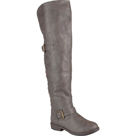 JOURNEE COLLECTION Women's Wide Calf Over The Knee Kane Boot Size 11 Taupe NWT - Picture 1 of 5